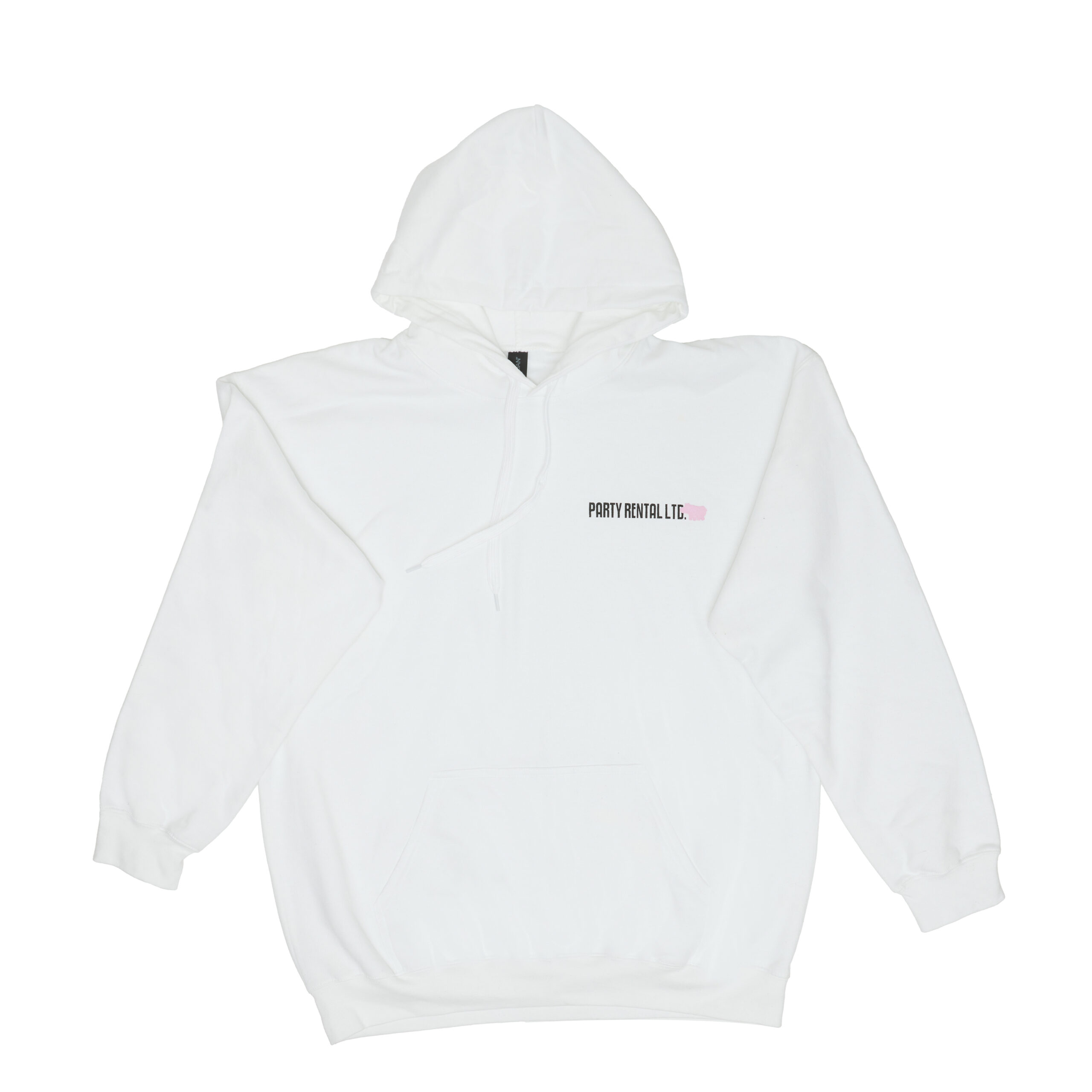 White Fleece Pullover Hoodie